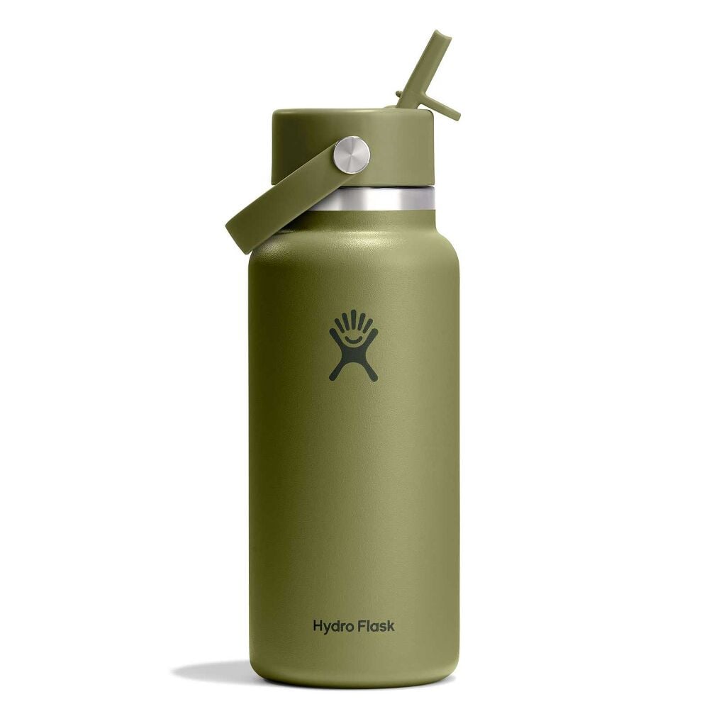 32 oz Wide Mouth with Flex Straw Cap - Palmer Green