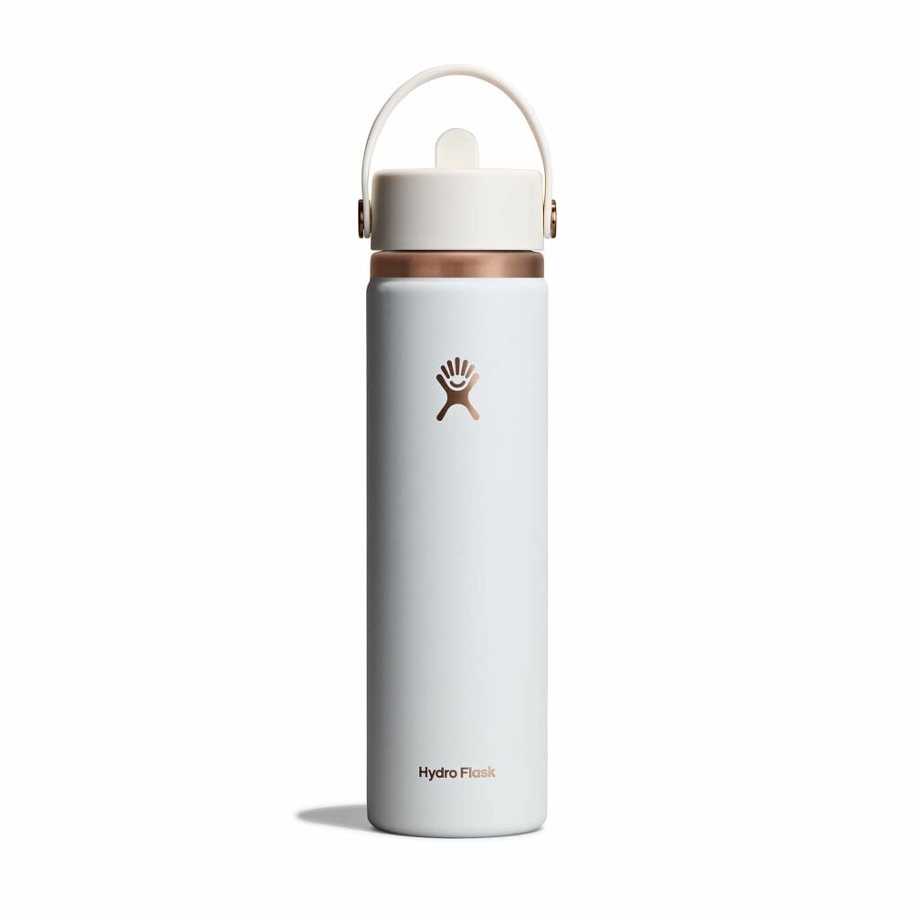 24 oz Wide Mouth with Flex Straw Cap - Chalk White Arc