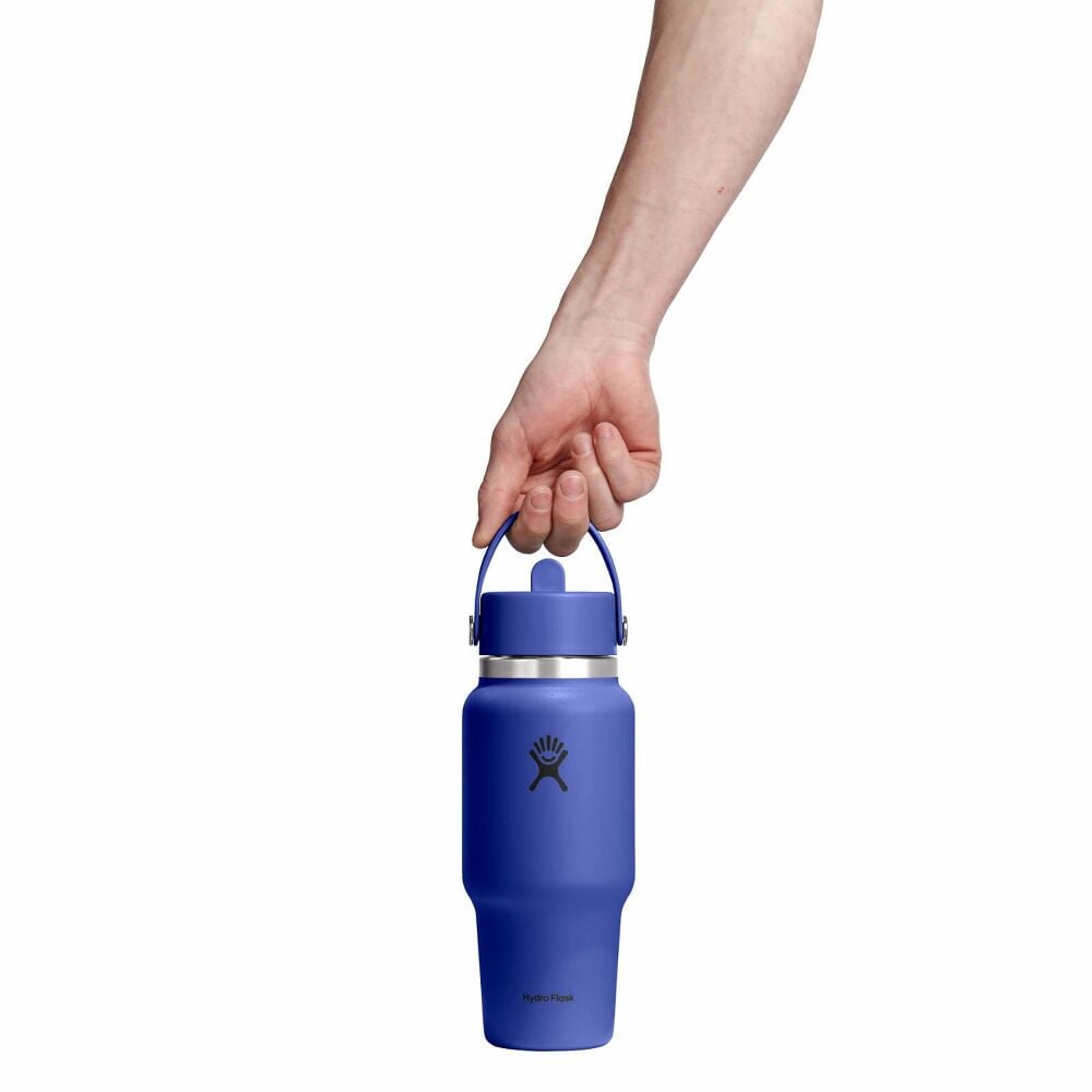 24 oz Travel Bottle with Flex Straw Cap - Capri Blue