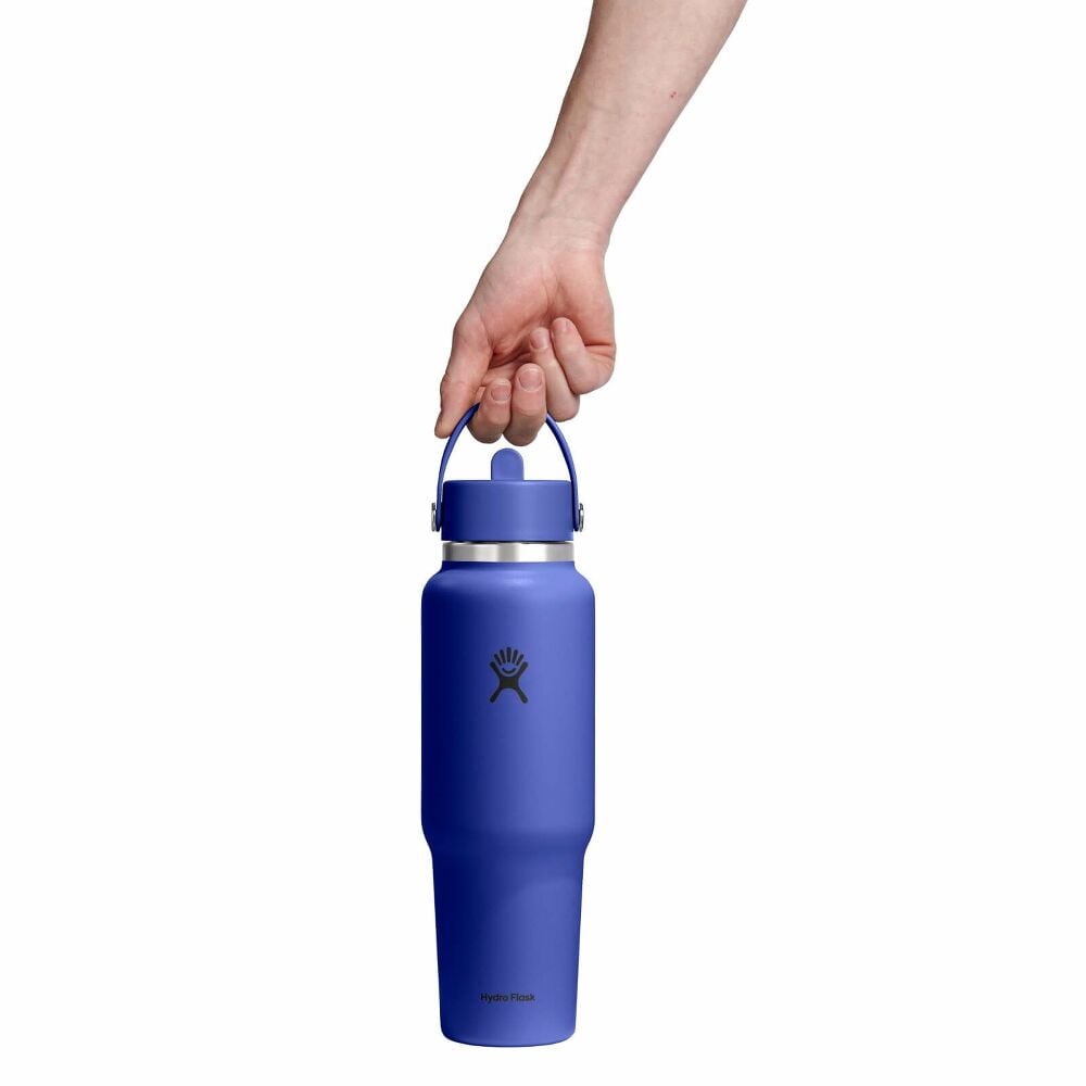 40 oz Travel Bottle with Flex Straw Cap - Capri Blue